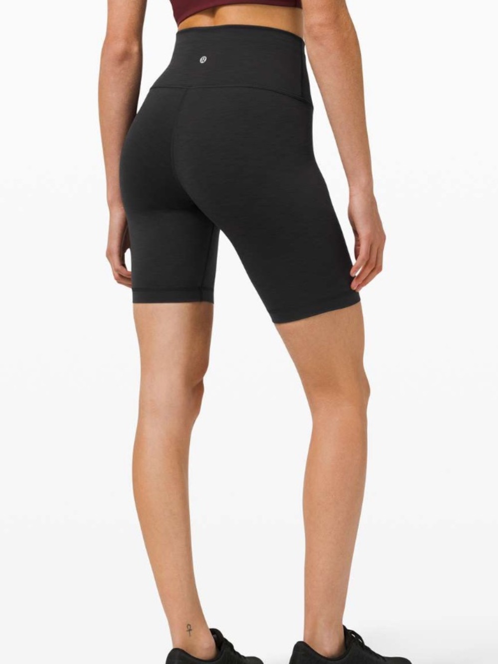 Lululemon Wunder Train High Rise Short 8" Size 6 - Heathered Black - Picture 2 of 5